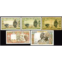 West African States Banknote Assortment.