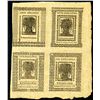 Image 2 : Uncut Sheet of Four January 1, 1776 Delaware Colonial Notes.