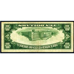 Inverted Back Error. F.R.N., Chicago, $10, 1934A, Fr.#2006-G (GA Block).