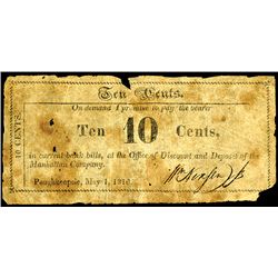 Poughkeepsie, 1816 Obsolete Scrip Note.