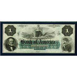 Bank of America, 18xx, ca.1860s, Obsolete Banknote.