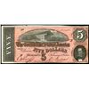 Image 1 : CSA, February 1864 Issued Banknote with "In Memoriam" Overprint on Back.
