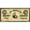 Image 1 : CSA, February 1864 Issued Banknote with "In Memoriam" Overprint on Back.