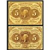 Image 1 : First Issue 5 Cent Fractional Pairing.