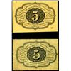 Image 2 : First Issue 5 Cent Fractional Pairing.