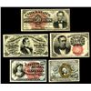 Image 1 : Nice Assortment of Fractional Currency Notes. 1860s and 1870s.