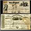 Image 1 : New Orleans Civil War Era Exchange and Check Pair.
