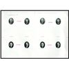 Image 1 : ABNC Proof Vignette sheet of 2 Blocks of 4 Different Modern Presidents.