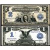 Image 1 : Pair of U.S. Large Size 1899 Silver Certificates/