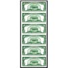 Image 2 : Uncut Sheet of Six Alexander City, Alabama Small Size Nationals. $5 1929 Type 2, First National Bank