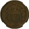 Image 1 : 1864 Large Motto Two Cent Piece. Medallic Alignment. NGC Graded Mint Error F 12 BN.