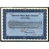 Image 1 : American Motor Body Co., 1920 Specimen Voting Trust Certificate, Class B Shares.