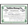 Image 1 : Vulture Mining Company, 1907 Issued Stock Certificate.