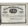 Image 1 : Tucker Gold Mining Company of North Carolina, 1881 Stock Certificate.