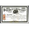 Image 1 : Bunker Hill Silver Mining Co. 1865 Stock Certificate.