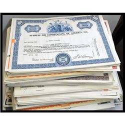 Large Box Lot of Stocks and Bonds.