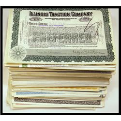 Large Lot of Railroad Certificates.