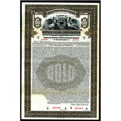 Warner Sugar Corp. 1925 Specimen Bond.