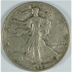 1938-D WALKING LIBERTY HALF DOLLAR VF,