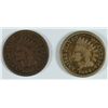 Image 1 : LOT OF  ( 2 ) 1864 INDIAN HEAD CENT: 1-1864 CN & 1-1864-L RARE VARIETY