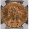 Image 2 : 1895 $5 LIBERTY GOLD NGC MS65 GEM VERY RARE!