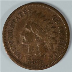1876 INDIAN HEAD CENT F/VF