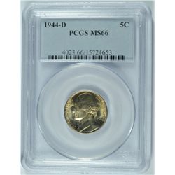 1944-D JEFFERSON (WAR) NICKEL PCGS MS-66