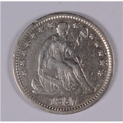 1857 SEATED HALF DIME XF-45