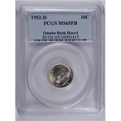 1952-D ROOSEVELT DIME PCGS MS-65 FB