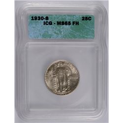 1930-S STANDING LIBERTY QUARTER ICG MS-65 FH