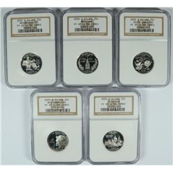 SET OF 2000 SILVER PROOF STATEHOOD QUARTERS NGC PF-69 ULTRA CAMEO