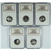 Image 1 : SET OF 2000 SILVER PROOF STATEHOOD QUARTERS NGC PF-69 ULTRA CAMEO