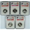 Image 1 : SET OF 2001 SILVER PROOF STATEHOOD QUARTERS NGC PF-69 ULTRA CAMEO