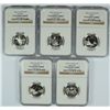 Image 1 : SET OF 2003 SILVER PROOF STATEHOOD QUARTERS NGC PF-69 ULTRA CAMEO