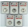 Image 1 : SET OF 2011 SILVER PROOF NATIONAL PARK QUARTERS NGC PF-69 UC