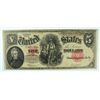 Image 1 : 1907 $5.00 U.S. NOTE "WOODCHOPPER"  FINE+