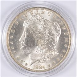 1884-O MORGAN SILVER DOLLAR, MS-64 WHITE