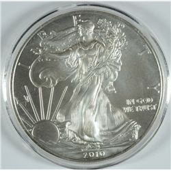 2010 AMERICAN SILVER EAGLE, GEM BU IN CAPSULE