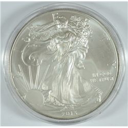 2013 AMERICAN SILVER EAGLE, GEM BU IN CAPSULE