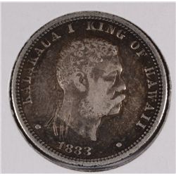 1883 HAWAII QUARTER XF SCRATCHES