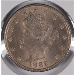 1889 LIBERTY NICKEL AU/BU
