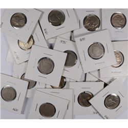 NICKEL COLLECTOR'S LOT 4 BUFFALO INCLUDING 1913 T-1, 5 LIBERTY NICKELS,