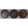 Image 1 : 3 CIRCULATED MORGAN DOLLARS 1880-P, O, 1890-O