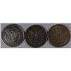 Image 2 : 3 CIRCULATED MORGAN DOLLARS 1880-P, O, 1890-O