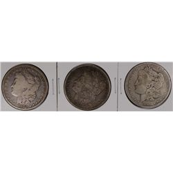 3 CIRCULATED MORGAN DOLLARS 1879, 1890-O, 1901-O