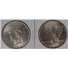 Image 1 : 1924 & 1922 PEACE DOLLARS AU/BU
