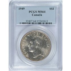 1949 CANADA DOLLAR PCGS MS-64