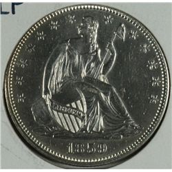 1859 SEATED HALF DOLLAR MS-64