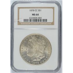 1878-CC MORGAN DOLLAR NGC MS-64