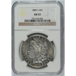 1883-S MORGAN DOLLAR NGC AU-53